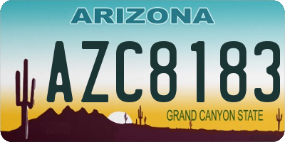 AZ license plate AZC8183
