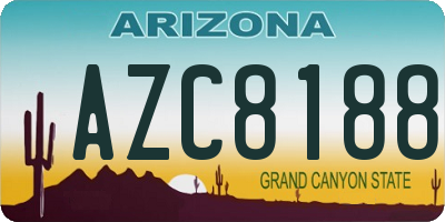 AZ license plate AZC8188