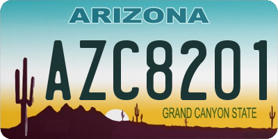 AZ license plate AZC8201