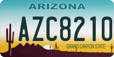 AZ license plate AZC8210