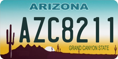 AZ license plate AZC8211