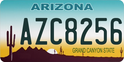 AZ license plate AZC8256