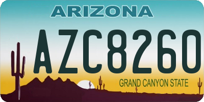 AZ license plate AZC8260