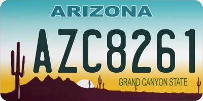 AZ license plate AZC8261