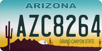 AZ license plate AZC8264