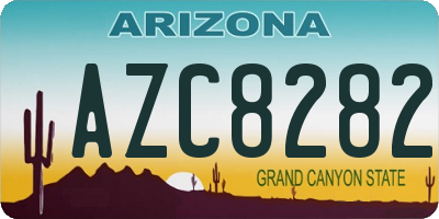 AZ license plate AZC8282