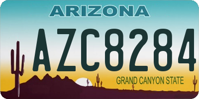 AZ license plate AZC8284