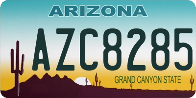 AZ license plate AZC8285