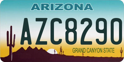 AZ license plate AZC8290