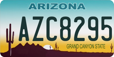 AZ license plate AZC8295