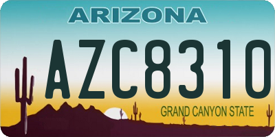 AZ license plate AZC8310