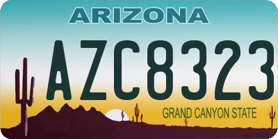 AZ license plate AZC8323