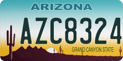 AZ license plate AZC8324