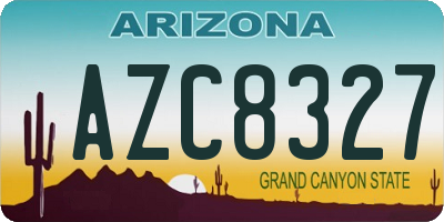 AZ license plate AZC8327
