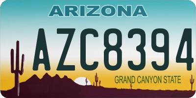 AZ license plate AZC8394