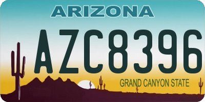 AZ license plate AZC8396
