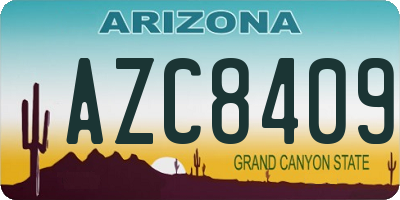 AZ license plate AZC8409