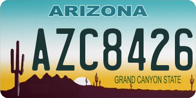 AZ license plate AZC8426