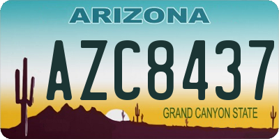 AZ license plate AZC8437