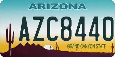 AZ license plate AZC8440