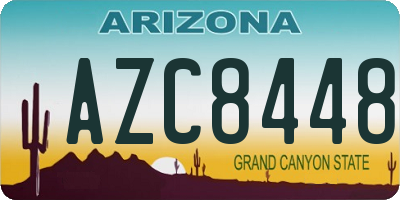AZ license plate AZC8448