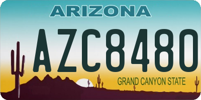 AZ license plate AZC8480