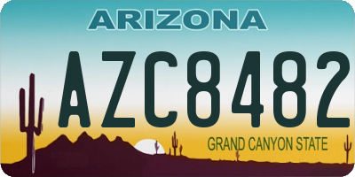 AZ license plate AZC8482