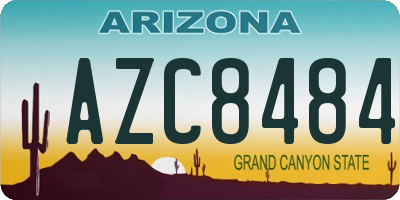 AZ license plate AZC8484