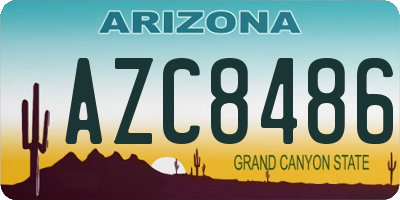 AZ license plate AZC8486