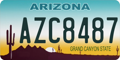 AZ license plate AZC8487