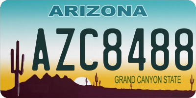 AZ license plate AZC8488