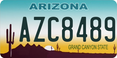 AZ license plate AZC8489