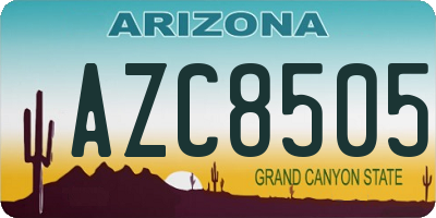 AZ license plate AZC8505