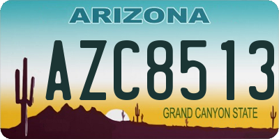 AZ license plate AZC8513
