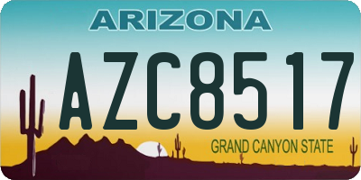 AZ license plate AZC8517