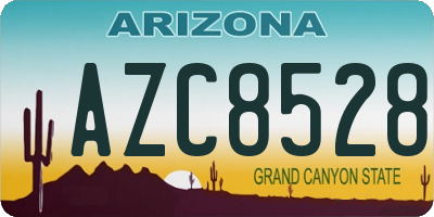 AZ license plate AZC8528