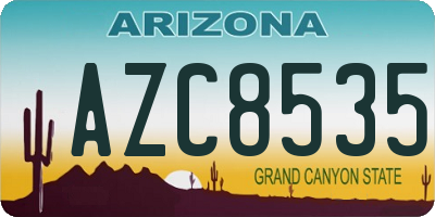 AZ license plate AZC8535