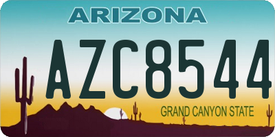 AZ license plate AZC8544