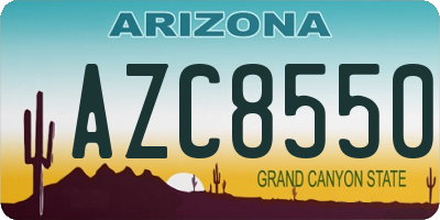 AZ license plate AZC8550