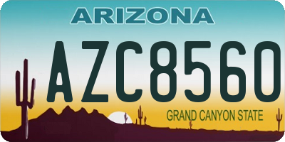 AZ license plate AZC8560