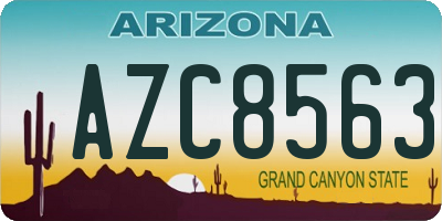 AZ license plate AZC8563