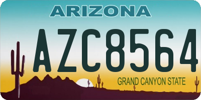 AZ license plate AZC8564