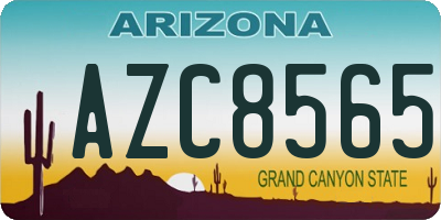 AZ license plate AZC8565