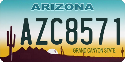 AZ license plate AZC8571