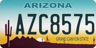 AZ license plate AZC8575