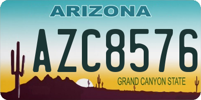 AZ license plate AZC8576