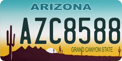 AZ license plate AZC8588