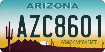 AZ license plate AZC8601