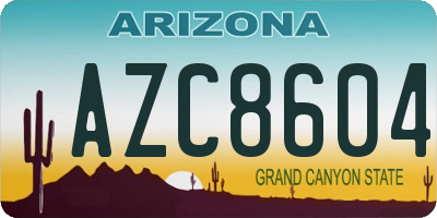 AZ license plate AZC8604