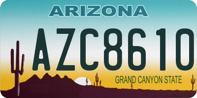 AZ license plate AZC8610